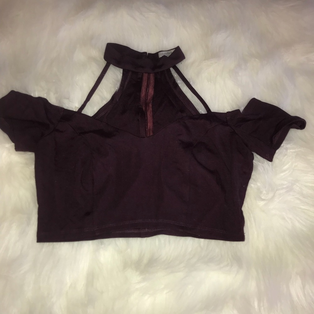 Purple crop top